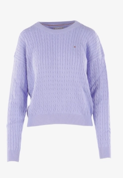 SWETER DZIEWCZĘCY Z WARKOCZOWYM SPLOTEM TOMMY HILFIGER KG0KG08848