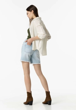 BERMUDY DAMSKIE JEANS Z PRZETARCIAMI BENNY TIFFOSI 10054524