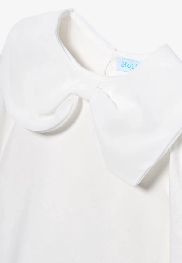 T-SHIRT DZIEWCZĘCY Z KOKARDĄ MAYORAL 5610