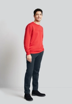 MATERIAŁOWE SPODNIE MĘSKIE BUGATTI 4134 46394