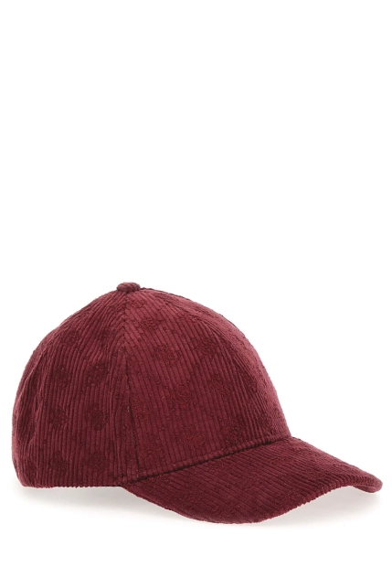 SZTRUKSOWA CZAPKA  Z DASZKIEM Z LOGO 4G PEONY GUESS AW5391 POL01