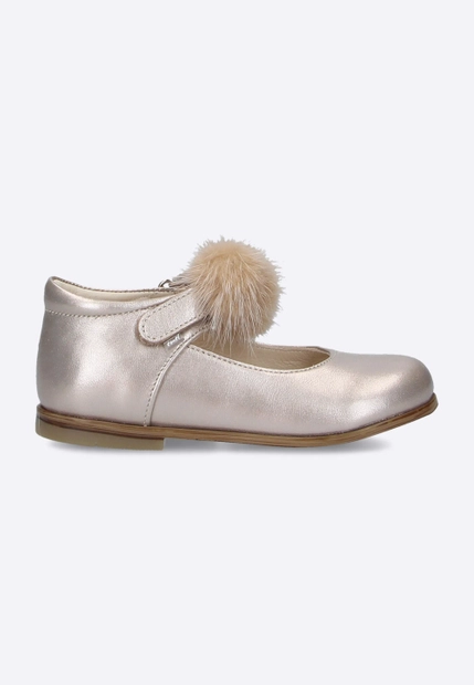 BALERINY DZIEWCZĘCE SKÓRZNE ZAPINANE NA RZEP EMEL ES 2047C