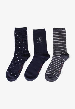 SKARPETY DAMSKIE 3 PARY W PUDEŁKU PRODUCENTA TOMMY HILFIGER 701236464C