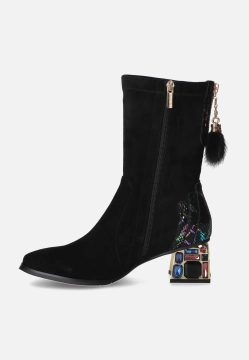 BOTKI DAMSKIE Z OZDOBNYM OBCASEM LORETTA VITALE C3892