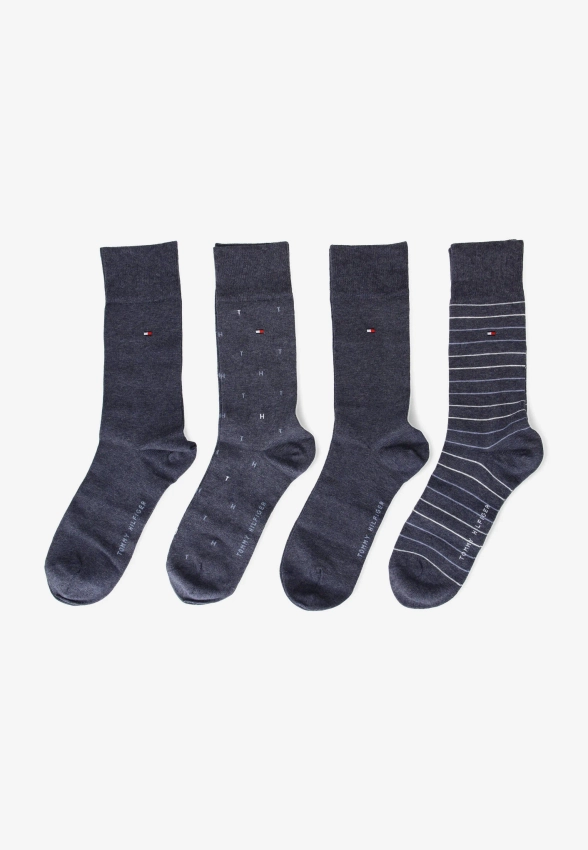 SKARPETY WYSOKIE 4 PARY W PUDEŁKU PRODUCENTA TOMMY HILFIGER 701235375C