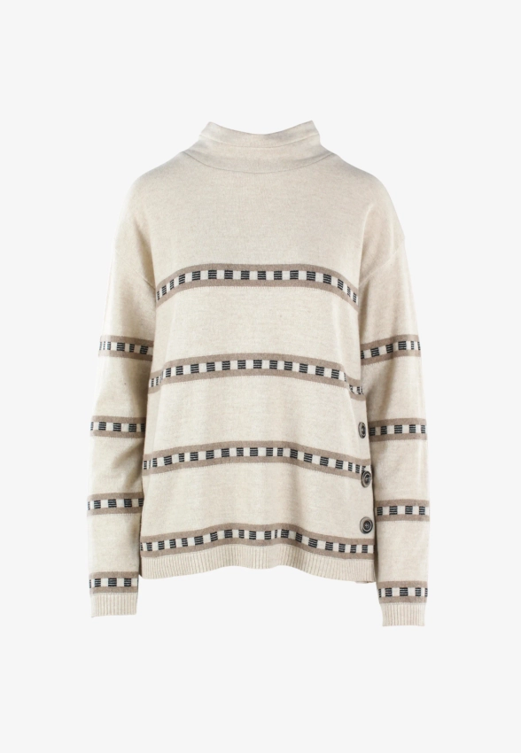 PÓŁGOLF DAMSKI Z MIESZANKI WEŁNY I WISKOZY MAIN & LAND A842