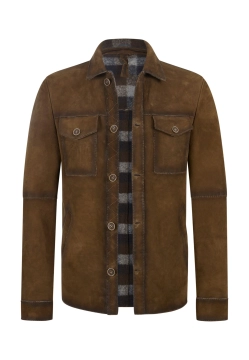 SKÓRZANA KURTKA MĘSKA ZAPINANA NA GUZIKI MILESTONE 331602 60410