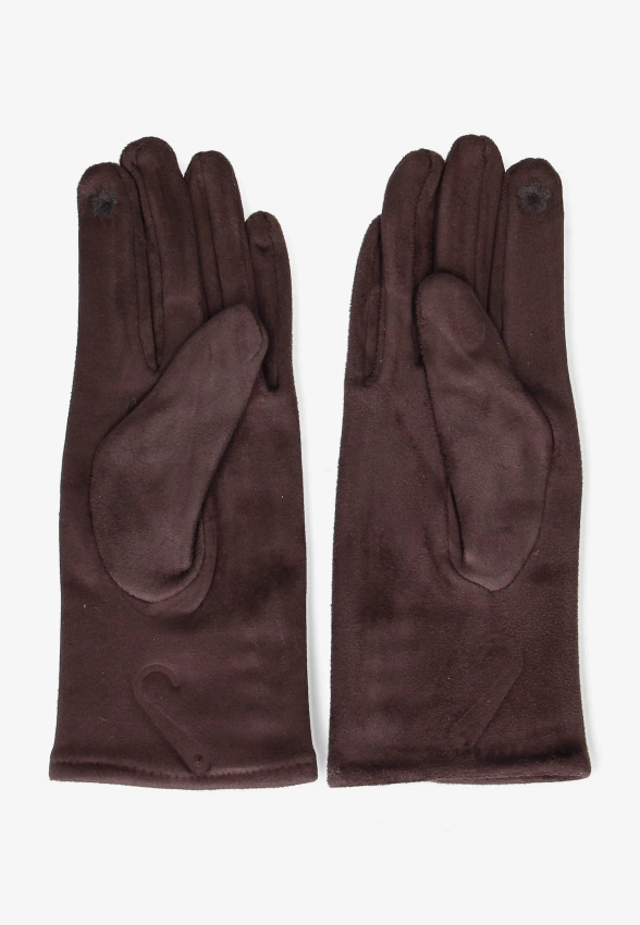 RĘKAWICZKI DAMSKIE Z WISKOZY Z OZDOBNYMI GUZIKAMI YINH1303