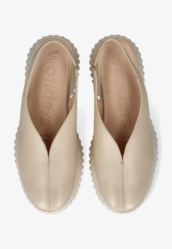 SKÓRZANE SANDAŁY DAMSKIE Z ZABUDOWANYM PRZODEM DAMSKIE WONDERS A-4411