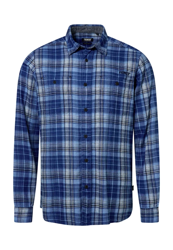 KOSZULA MĘSKA Z DŁUGIM RĘKAWEM W KRATĘ PIONIEER P1 40249 0000