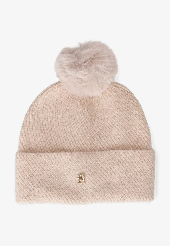 CZAPKA DAMSKA Z OIMIESZKĄ WEŁNY TOMMY HILFIGER AW0AW17855C