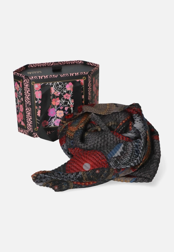 SZAL DAMSKI PRZEPLATANY METALICZNĄ NICIĄ COVERI COLLECTION 252201