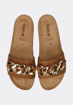 KLAPKI DAMSKIE Z ŁAŃCUCHEM SHOELAB 17 203