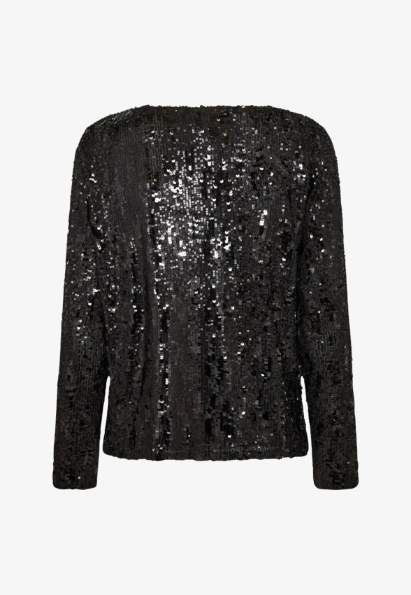 BLUZKA DAMSKA Z DŁUGIM RĘKAWEM OZDOBIONA CEKINAMI SOYACONCEPT 27322