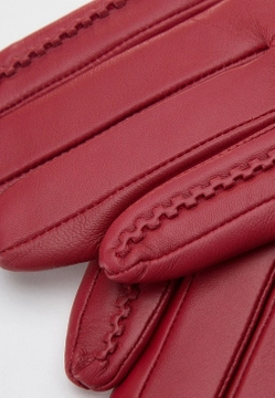 SKÓRZANE RĘKAWICZKI DAMSKIE Z FANTAZYJNYMI SZWAMI WITTCHEN 44-6A-004-2