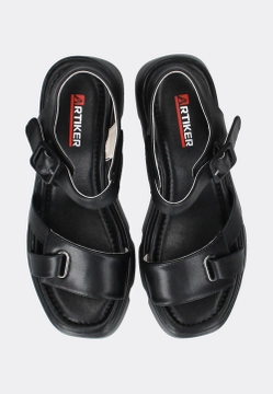 SKÓRZANE SANDAŁY DAMSKIE NA KOTURNIE ARTIKER 54C1625