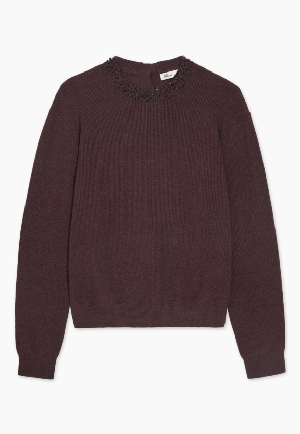 SWETER DAMSKI Z OZDOBNYM DEKOLTEM YERSE 43656