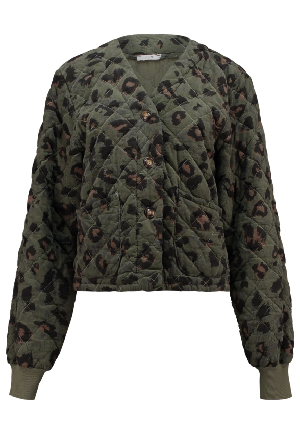 SZTRUKOWA PIKOWANA KURTKA DAMSKA ZAPINANA NA GUZIKI HAILYS MIK-7056