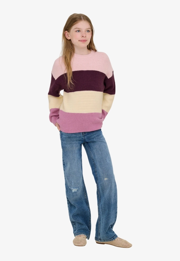 SWETER DZIEWCZĘCY W PASY ONLY 15207169