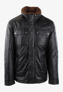 OCIEPLANA KURTKA SKÓRZANA MĘSKA BUGATTI 225 064