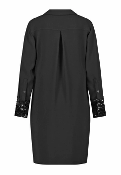 ELEGANCKA SUKIENKA Z CEKINAMI NA KOŃCACH RĘKAWÓW GERRY WEBER 280043-31503