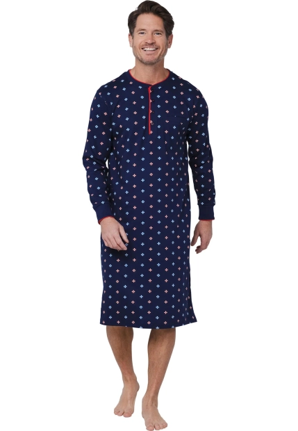 KOSZULA NOCNA MĘSKA Z DŁUGIM RĘKAWEM PASTUNETTE 112252-530-1