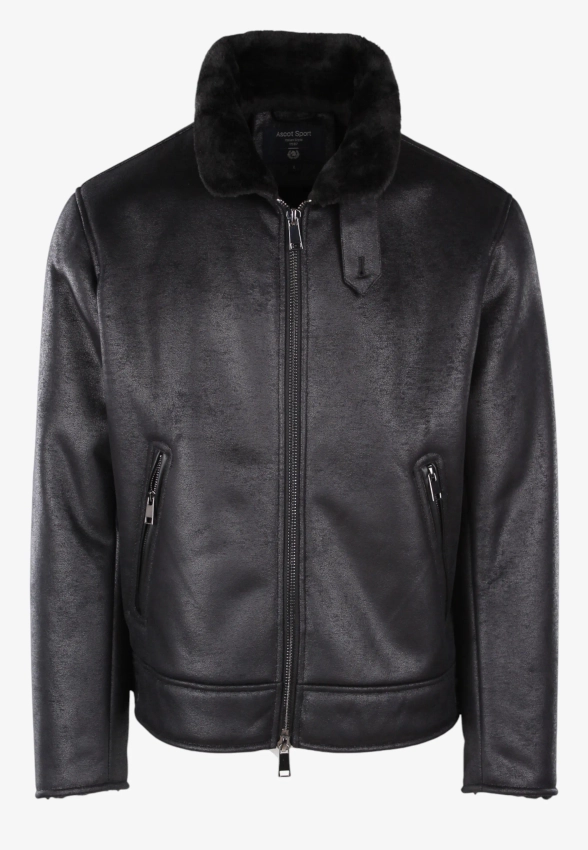 KRÓTKI KOŻUCH MĘSKI Z ZAMKIEM BŁYSKAWICZNYM ASKOT SPORT 15220123