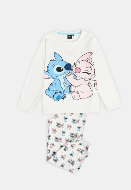 BAWEŁNIANA PIŻAMA DZIEWCZĘCA Z DŁUGIM RĘKAWEM STITCH ADMAS Z KOLEKCJI DISNEY 62249A