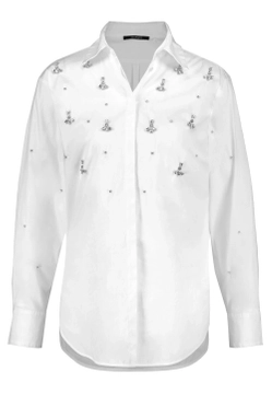 KOSZULA DAMSKA Z OZDOBĄ Z KRYSZTAŁKÓW TAIFUN 560342-11116