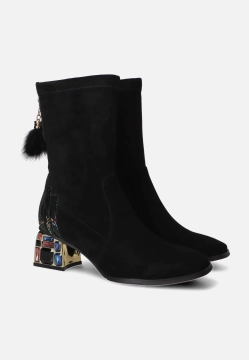 BOTKI DAMSKIE Z OZDOBNYM OBCASEM LORETTA VITALE C3892