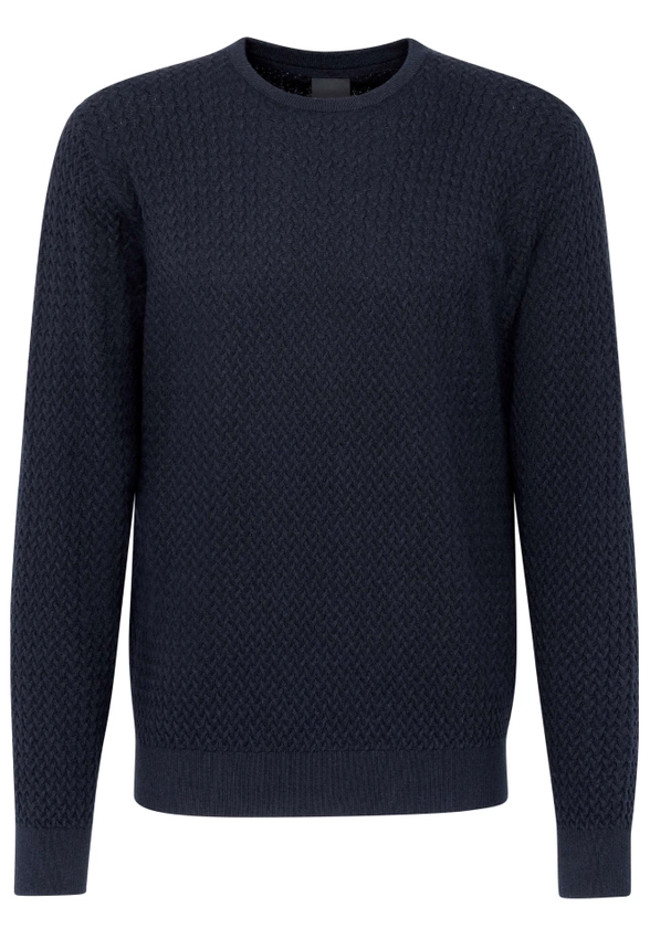 SWETER MĘSKI Z PLECIONYM SPLOTEM BUGATTI 7400 65521B