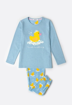 BAWEŁNIANA PIŻAMA DZIEWCZĘCA Z DŁUGIM RĘKAWEM ADMAS 63352