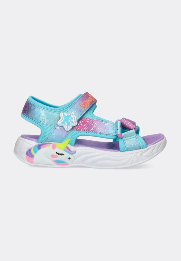 ŚWIECĄCE SANDAŁY DZIEWCZĘCE UNICORN - MAJESTIC BLISS SKECHERS 302682L