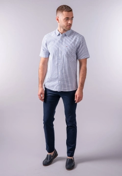 MATERIAŁOWE SPODNIE MĘSKIE BUGATTI 4890 36301