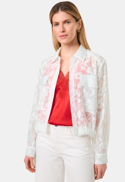 LEKKA MARYNARKA DAMSKA W KAWIATOWY WZÓR TAIFUN 730312-11140