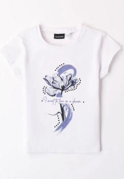 T-SHIRT DZIEWCZĘCY NADRUK SARABANDA O 8412
