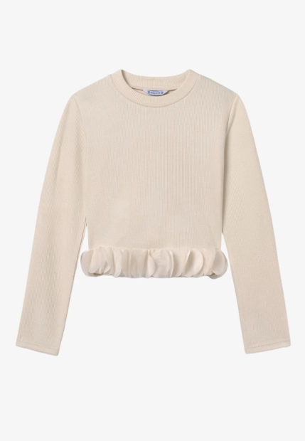 BLUZKA DZIEWCZĘCA Z PŁATKAMI MAYORAL 7030