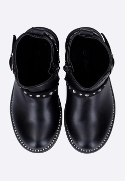 BOTKI DZIEWCZĘCE ZE SKÓRY EKOLOGICZNEJ OZDOBIONE CYRKONIAMI AGE KIDS 456 219