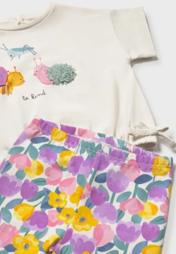 KOMPLET DZIEWCZĘCY T-SHIRT LEGGINSY MAYORAL 1753