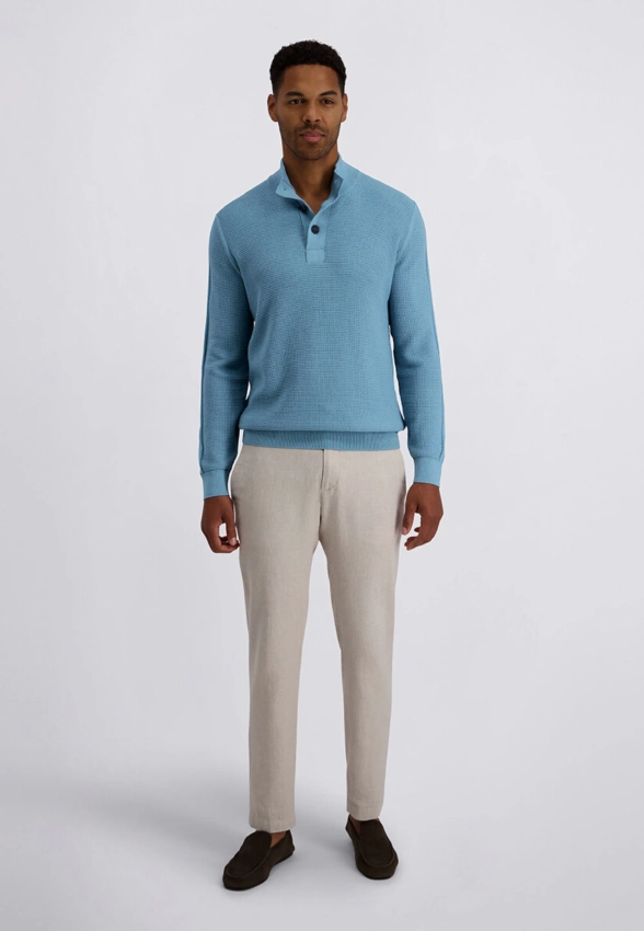 SWETER MĘSKI ZE STÓJKĄ ZAPINANĄ NA GUZIKI PIERRE CARDIN C5 51756 5105