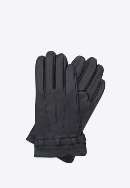 MĘSKIE RĘKAWICZKI SKÓRZANE Z PASKIEM NA ZATRZASK WITTCHEN 45-6A-016-5