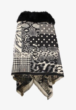 PONCZO DAMSKIE Z SZTUCZNYM FUTERKIEM GIAN MARCO VENTURI 63205