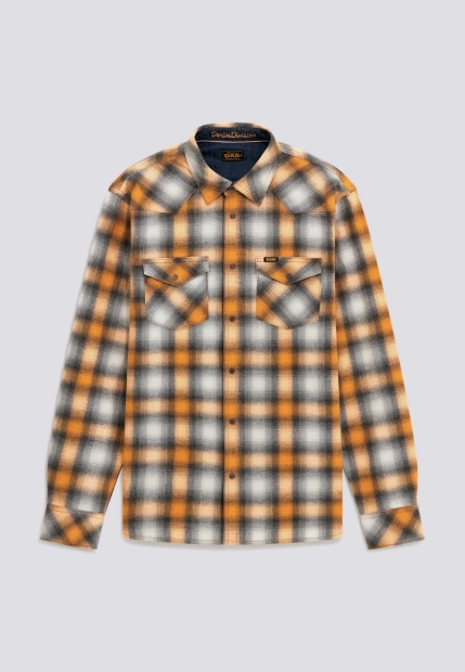 KOSZULA MĘSKA W KRATĘ Z DŁUGIM RĘKAWEM GAS B0900
