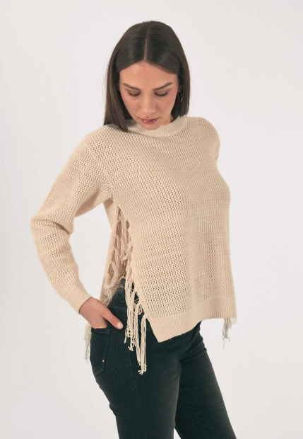 SWETER DAMSKI Z ROZCIĘCIAMI YES ZEE M013 IN00