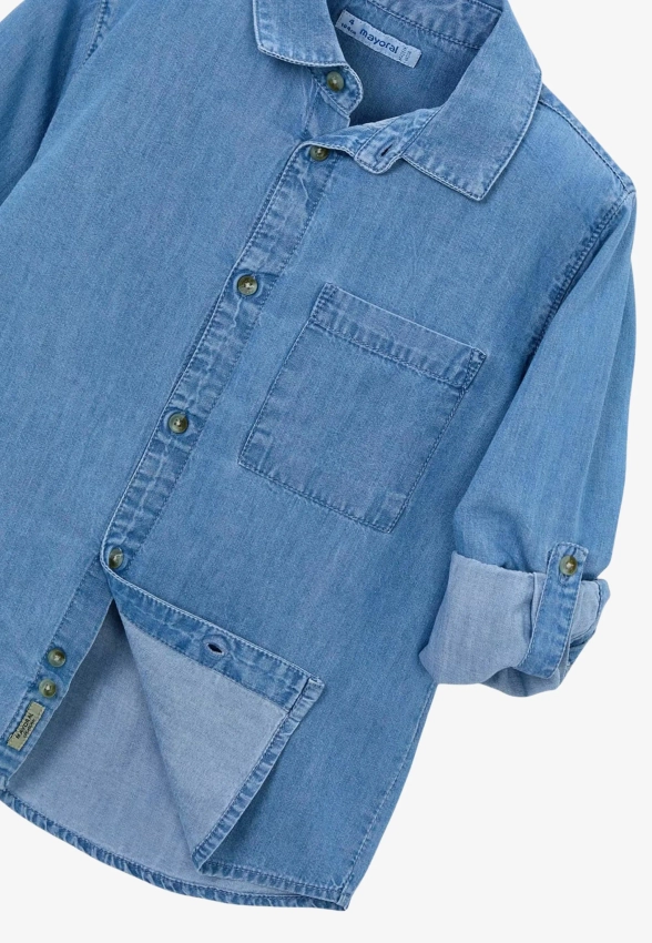 JEANSOWA KOSZULA CHŁOPIĘCA Z DŁUGIM RĘKAWEM MAYORAL 3122