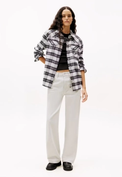 KOSZULA DAMSKA W KRATĘ Z DŁUGIM RĘKAWEM TOMMY JEANS DW0DW21456