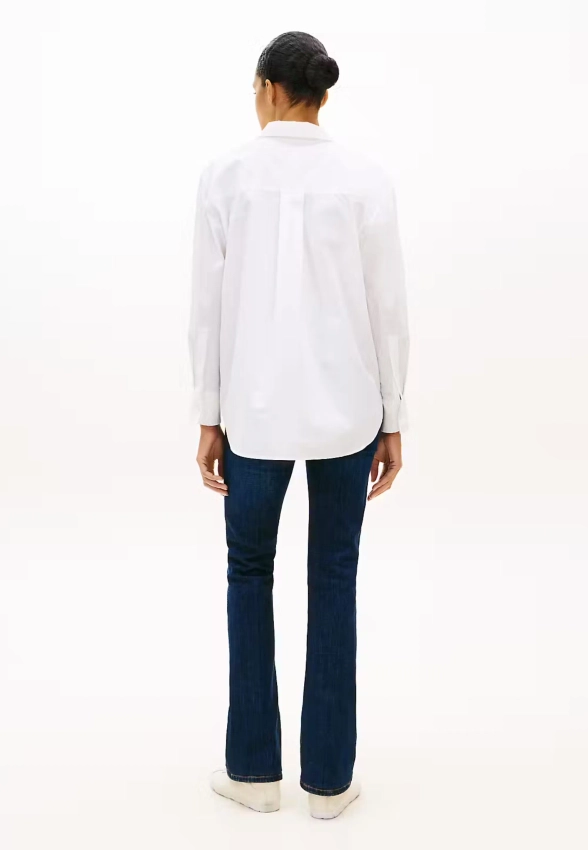 KOSZULA DAMSKA O KROJU OVERSIZE Z HAFTEM Z LOGO TOMMY HILFIGER WW0WW48190