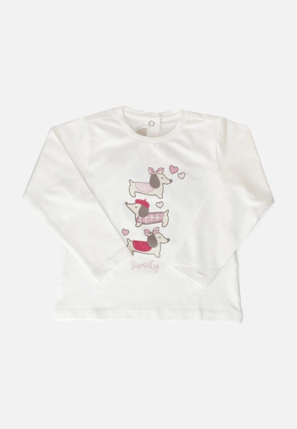 T-SHIRT DZIEWCZĘCY Z DŁUGIM RĘKAWEM CHICCO 100946