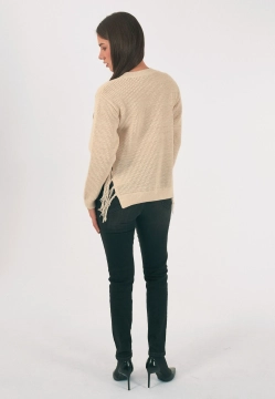 SWETER DAMSKI Z ROZCIĘCIAMI YES ZEE M013 IN00