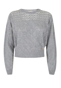 AŻUROWY SWETER DAMSKI YES ZEE M018 IQ00